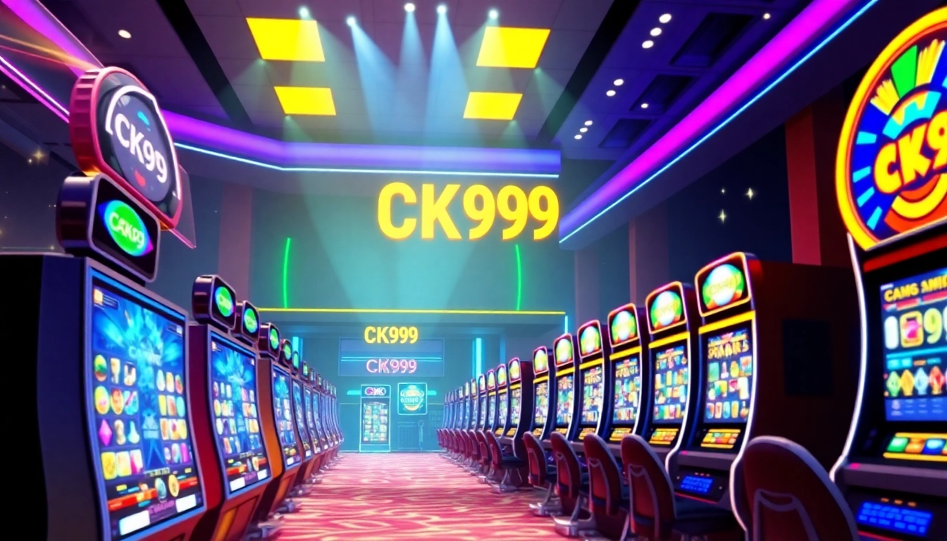 Engaging CK999 game interface with colorful slots and vibrant casino ambiance for online gaming enthusiasts.