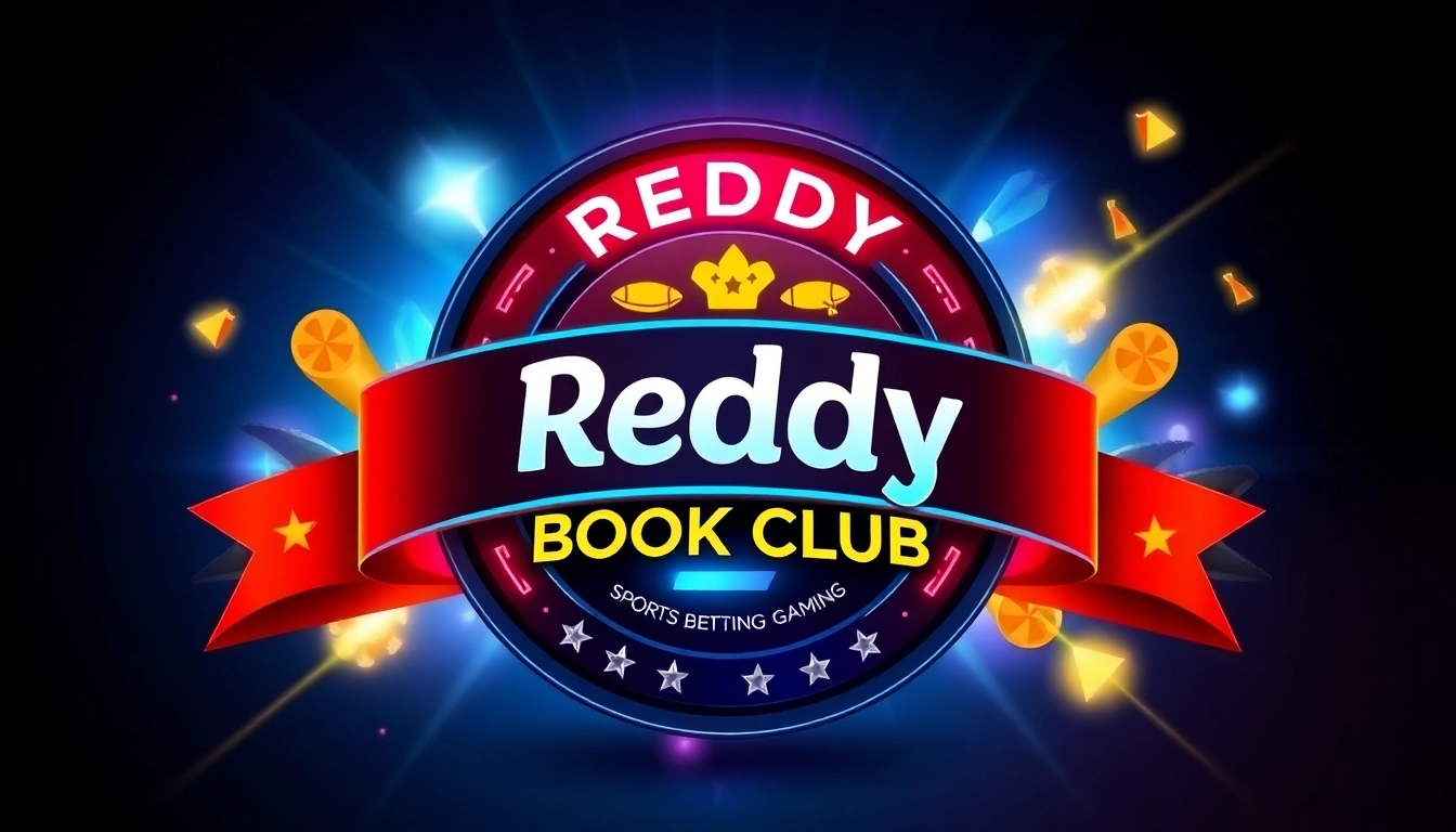 The Reddy Book Club logo displayed on a sleek user interface with sports and casino themes, inviting users to join online betting.