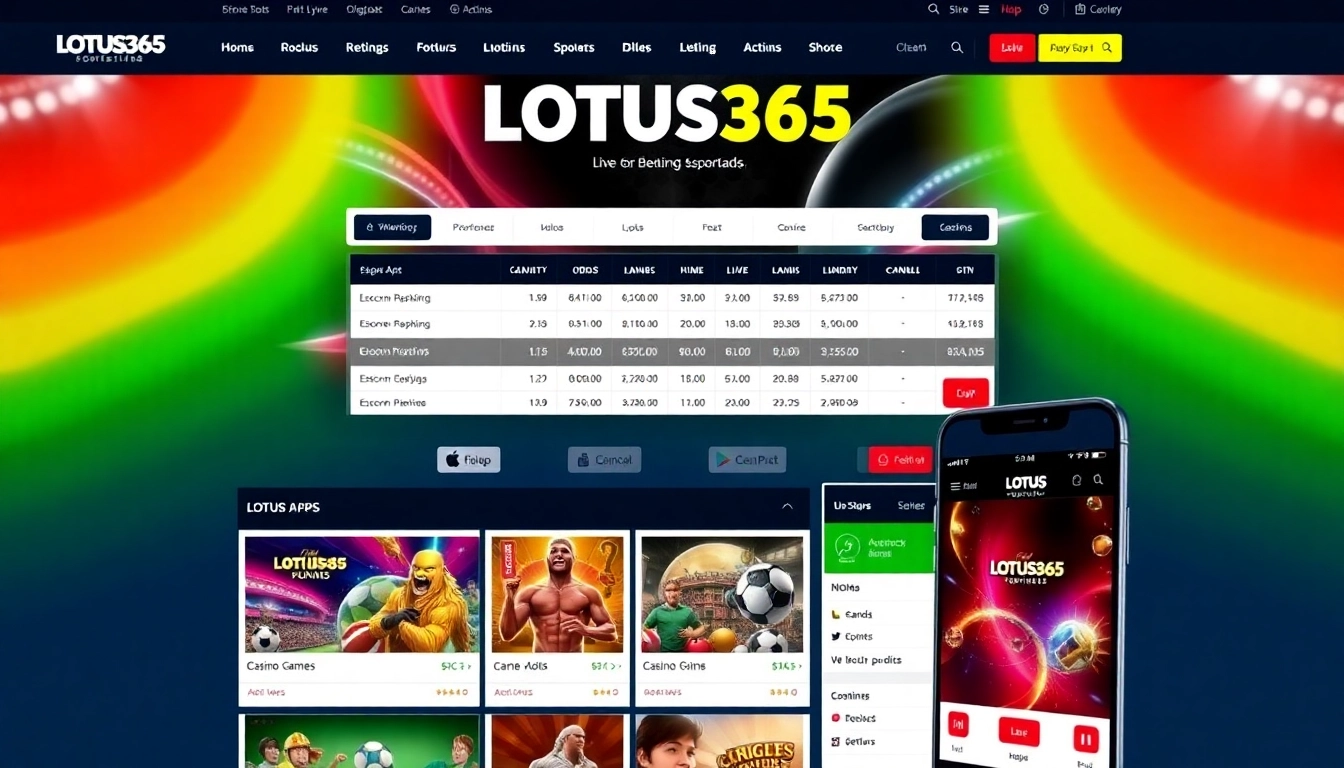 LOTUS365 vip online betting platform featuring live sports and casino games on a responsive mobile screen, highlighting secure transactions and betting options for Indian players.
