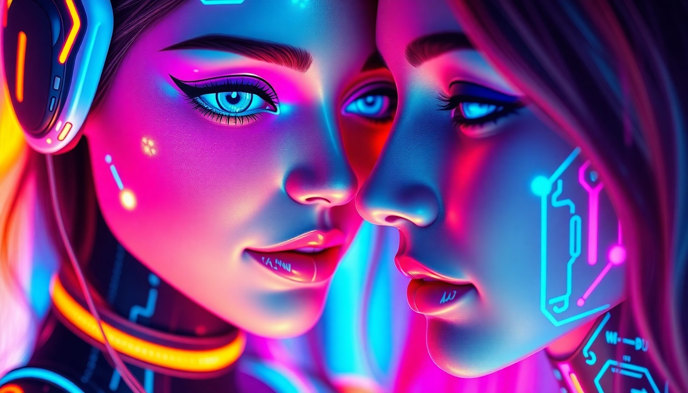 AI girlfriend engaging in a flirtatious chat on a sleek screen, highlighting personalized digital companionship for users seeking unfiltered NSFW experiences