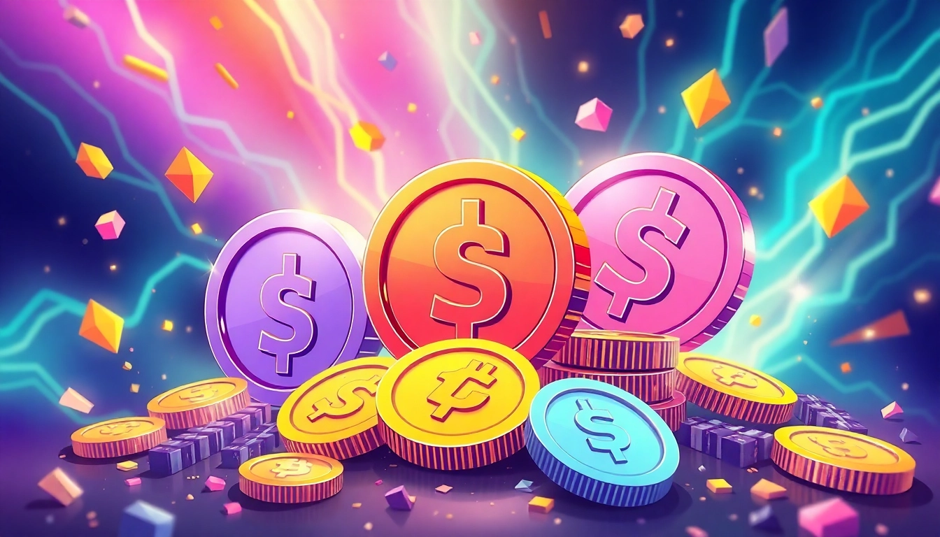 Meme Coin Staking visual showing coins locking into a staking platform with engaging graphics