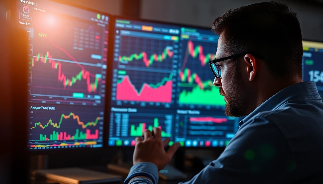 Trading view platform showing detailed financial charts and market analyses for traders and
