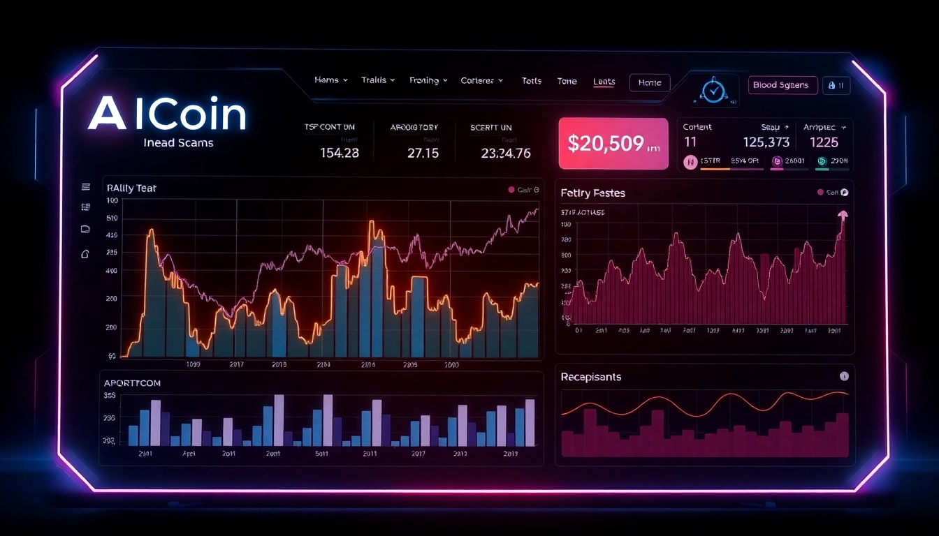 Aicoin trading platform showing live market data and dynamic charts for investors and traders